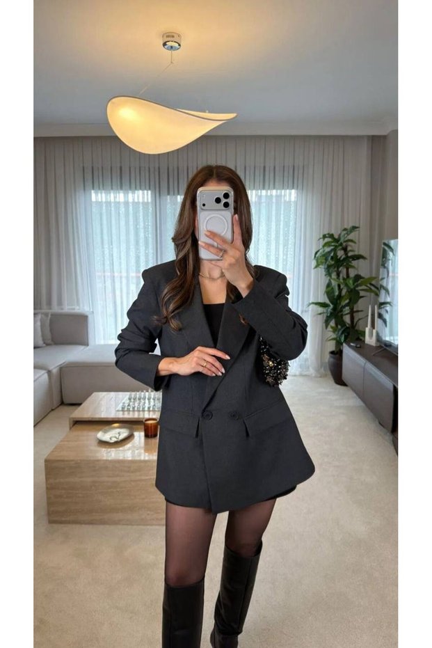 Women's Lined Oversize Blazer Jacket Casual & Office Stylish Wear