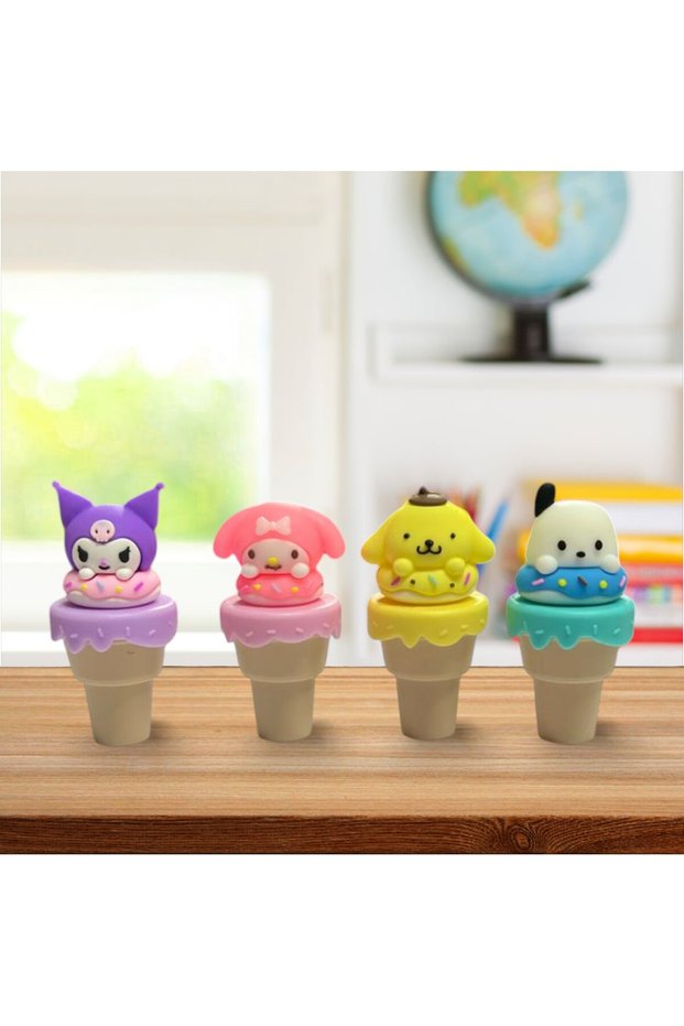 Sanrio Ice Cream Cone Cute Characters Colorful Felt-Tip Pen 4 Pcs 7 Cmx3 cm