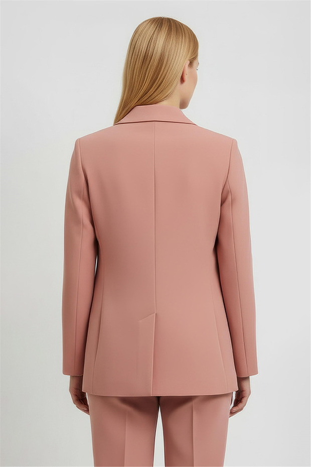Pembe Klasik Yaka Ceket - 3