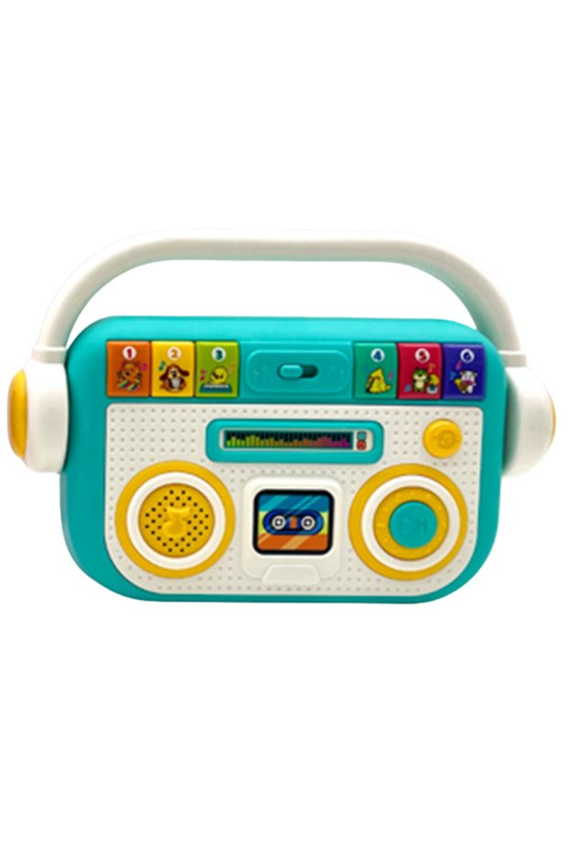 -Baby Musical Learning Radio Toy with Lights and Sound -Green/Pink