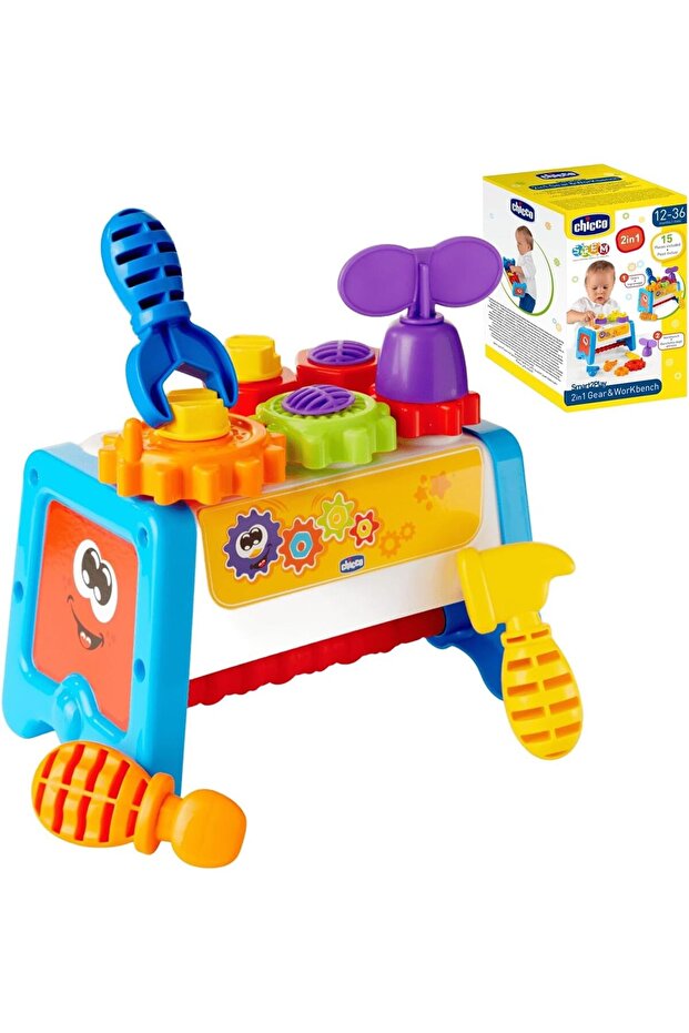 2 in 1 Children's Workbench with Toy Tools