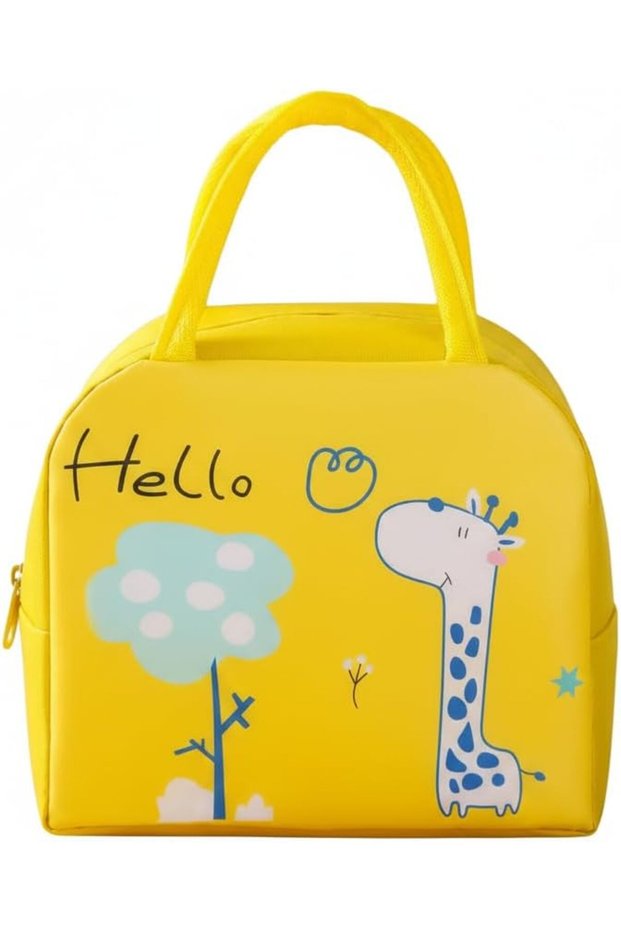 Cute Happy Lunch Bags Small Cooler Bag Leak Proof Lunch Tote Hand bag Aluminum Foil And Water Proof