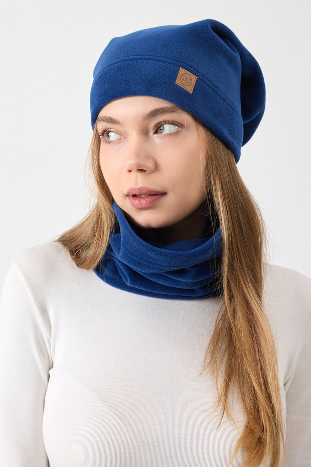 100% Micro Polar Fleece Extra Flexible and Soft Women's Beanie Neck Warmer Set