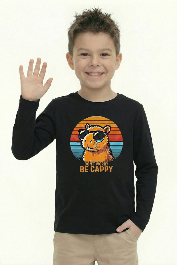 Printed Boy's Long Sleeve T-Shirt B19