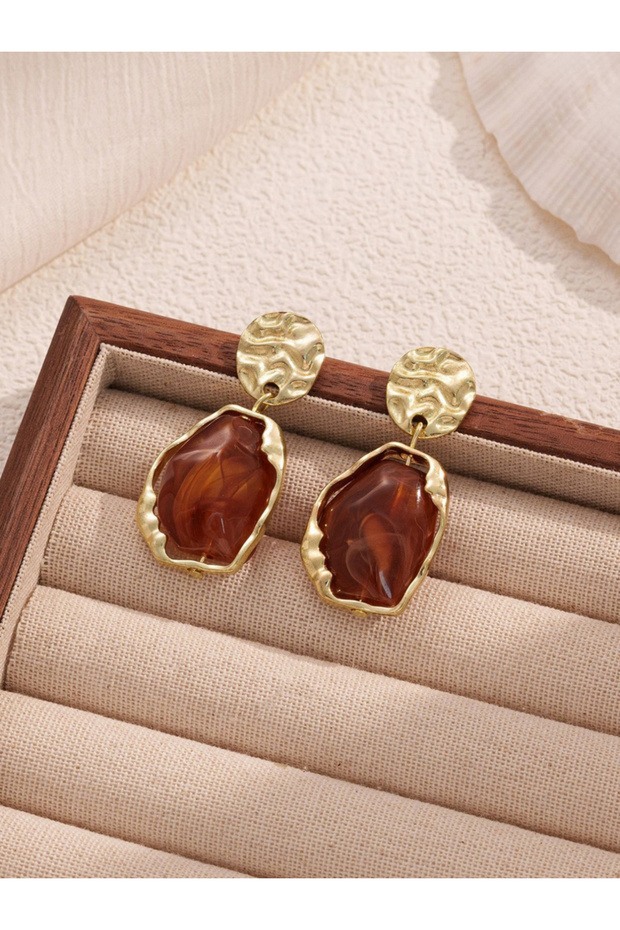 أقراط متدلية مرصعة بأحجار الراين - 3