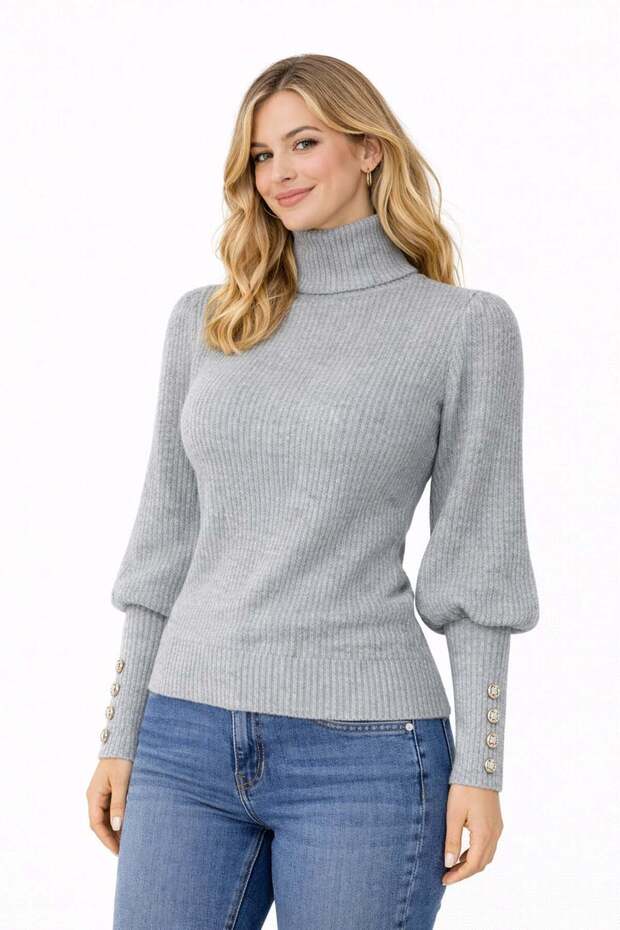 Women's Turtleneck Knitwear Sweater 7313