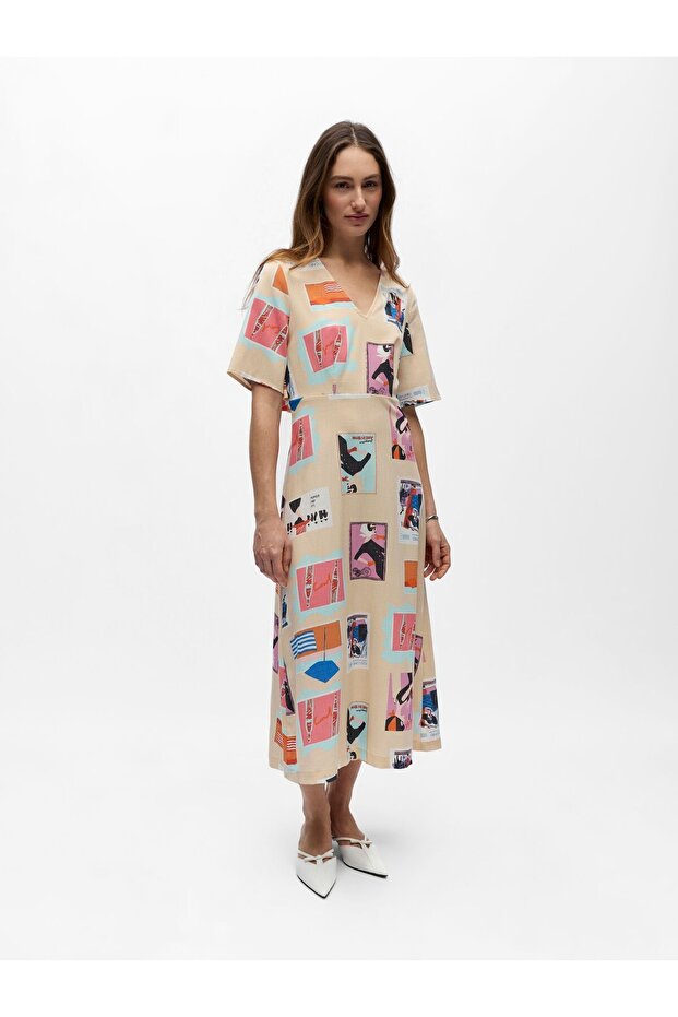 Rochie maxi cu imprimeu - 1