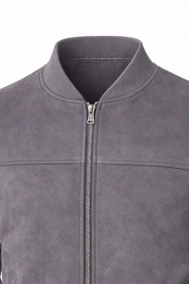 Basic Bomber Kolej Mevsimlik Süet Ceket - 2