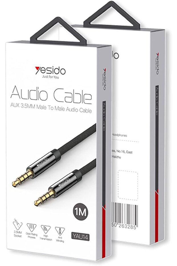 Premium Quality Audio Cable (AUX 3.5MM Male To Male Audio Cable, Black, 1Meter)