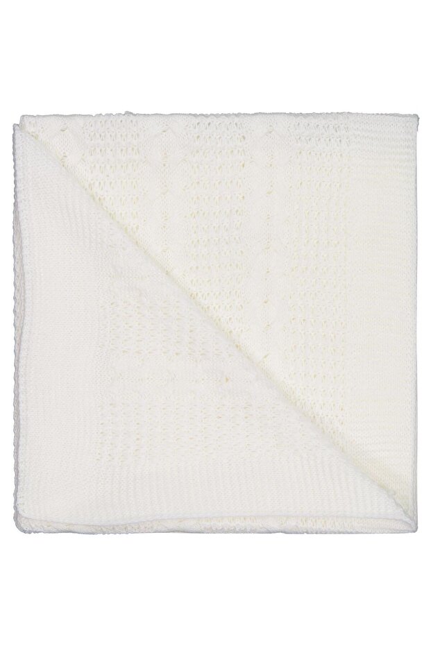 Braided Straight Hair Blanket - Ecru