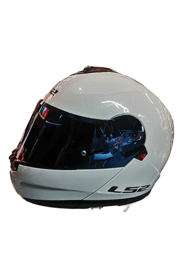 STROBE 2 BEYAZ KASK MAVİ VİZÖRLÜ - 2