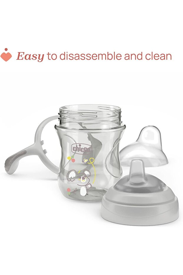 كوب انتقالي للأطفال من عمر 4 أشهر فما فوق، رمادي - 6