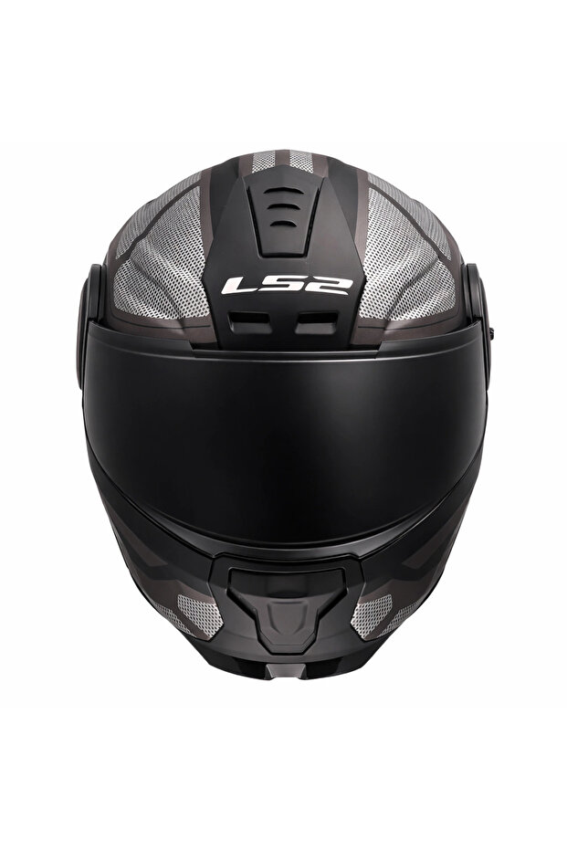 SCOPE 2 AXIS MAT SİYAH-TITANIUM KASK (SİYAH VİZÖR) - 2