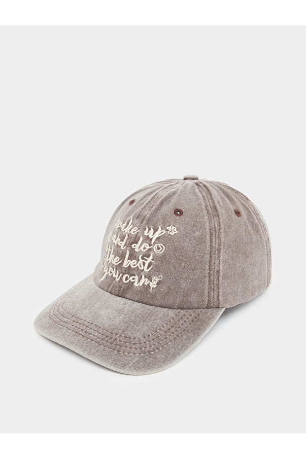 Embroidered Slogan Baseball Cap - 1