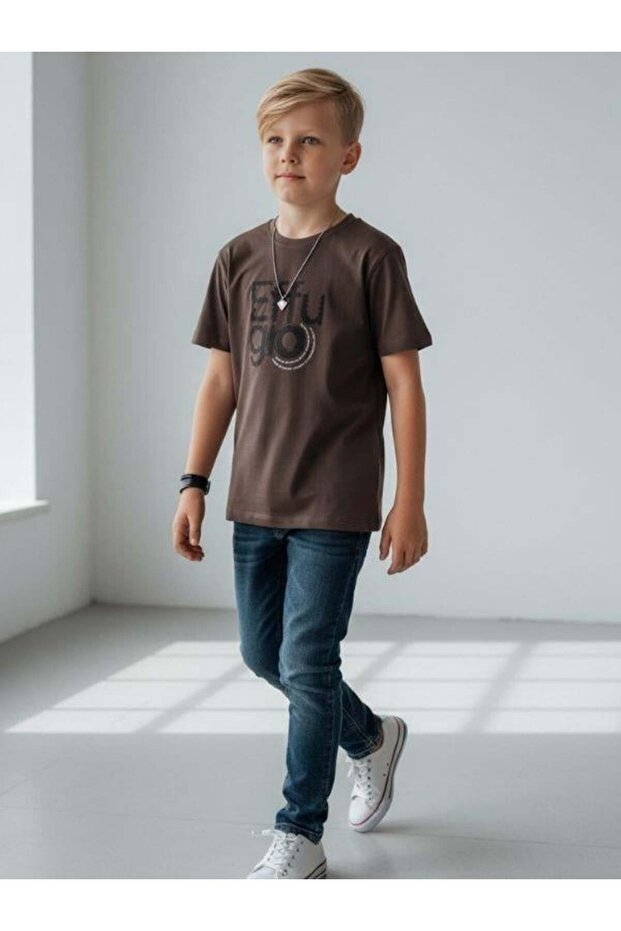 Boy's Back Printed Design T-Shirt