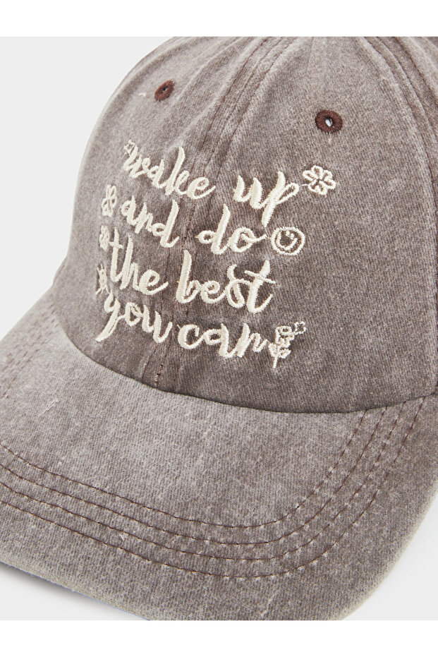 Embroidered Slogan Baseball Cap - 3