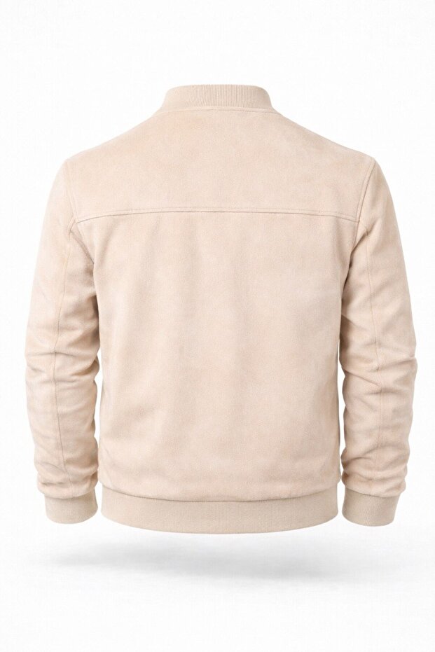 Basic Bomber Kolej Mevsimlik Süet Ceket - 4
