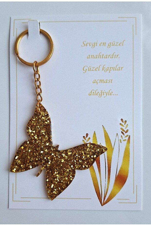 Butterfly Keychain with Gift Note 12 cm