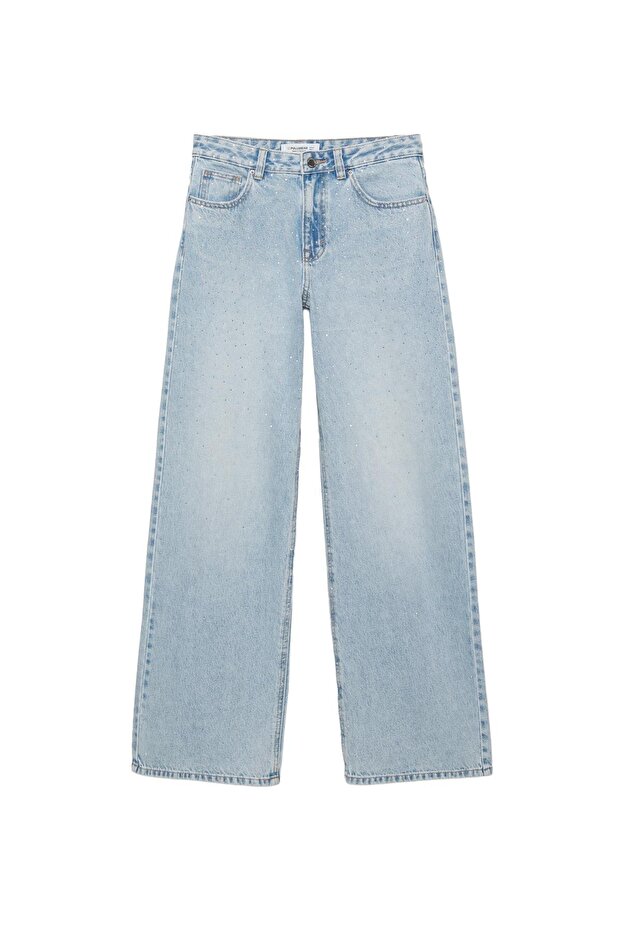 Baggy straight payetli jean - 3