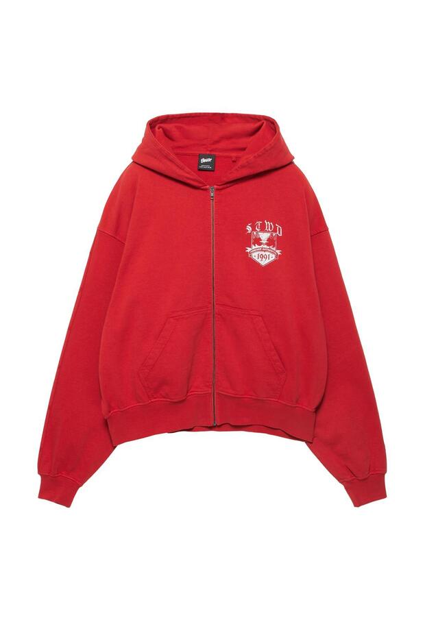 Fermuarlı kapüşonlu STWD sweatshirt - 3