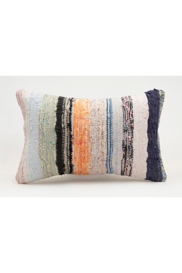 Vintage Throw Pillow Cover Made from Handmade Rug, Wool, 30X50 cm