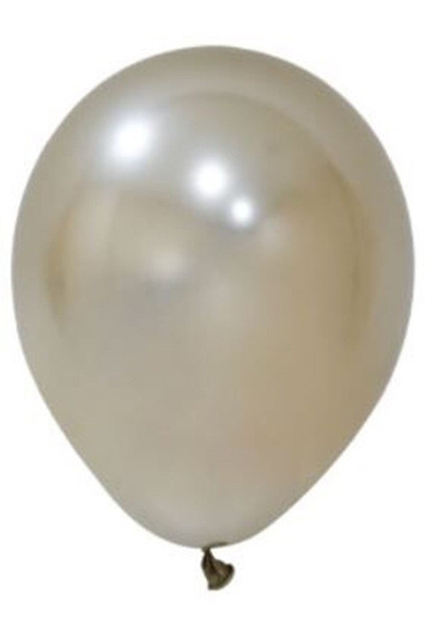 White Shiny Chrome Balloon 12 Inch 10 Pieces