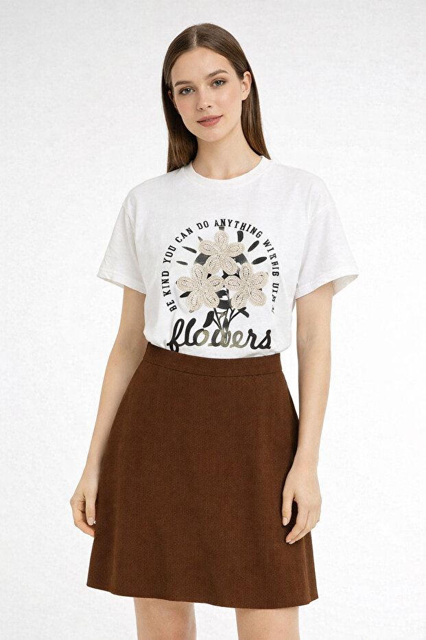 patch detaylı t-shirt - 2