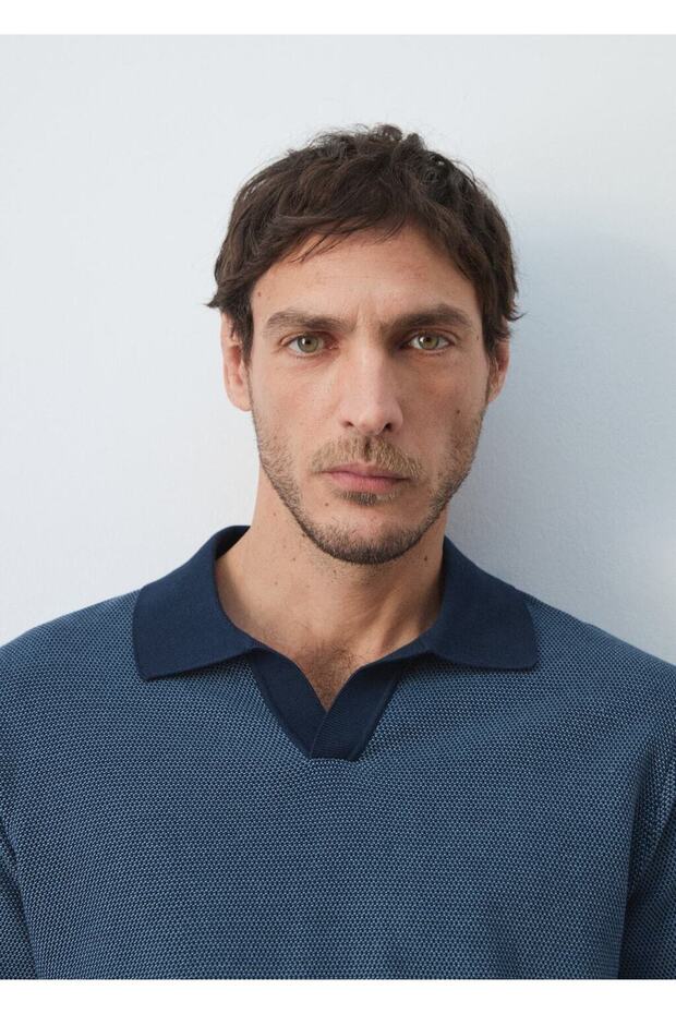 %100 pamuklu kombinli örme polo - 6