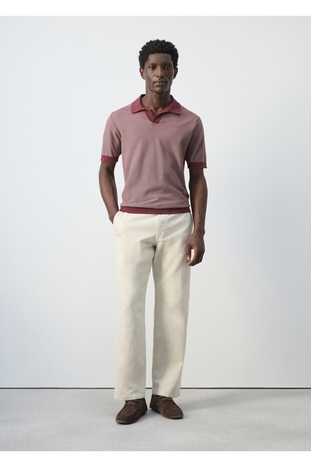 %100 pamuklu kombinli örme polo - 2