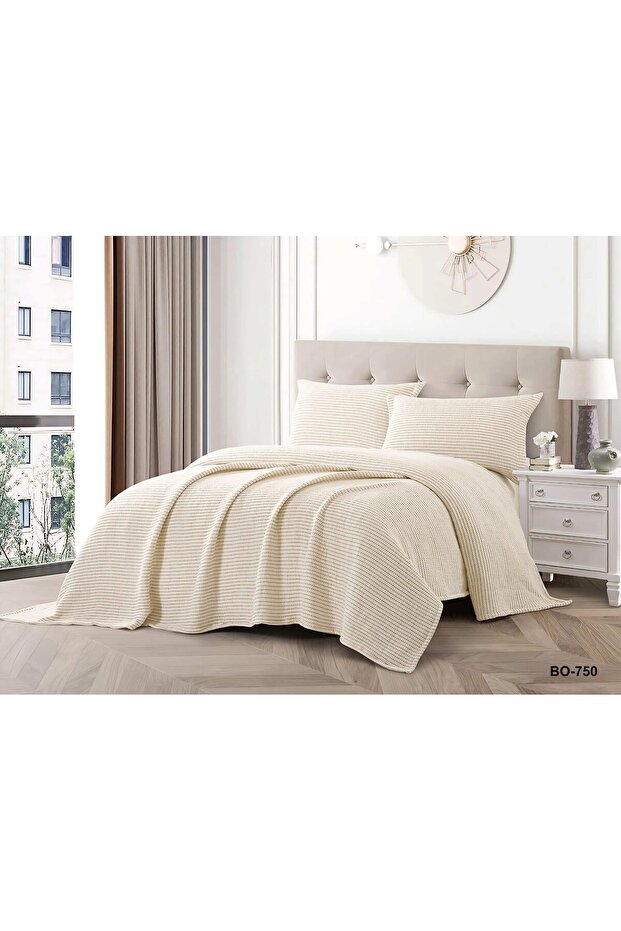 4-piece Linen pressed bedspread set - 1