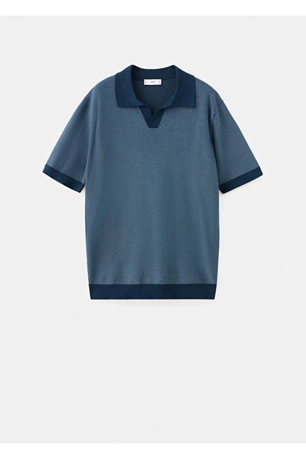 %100 pamuklu kombinli örme polo - 3