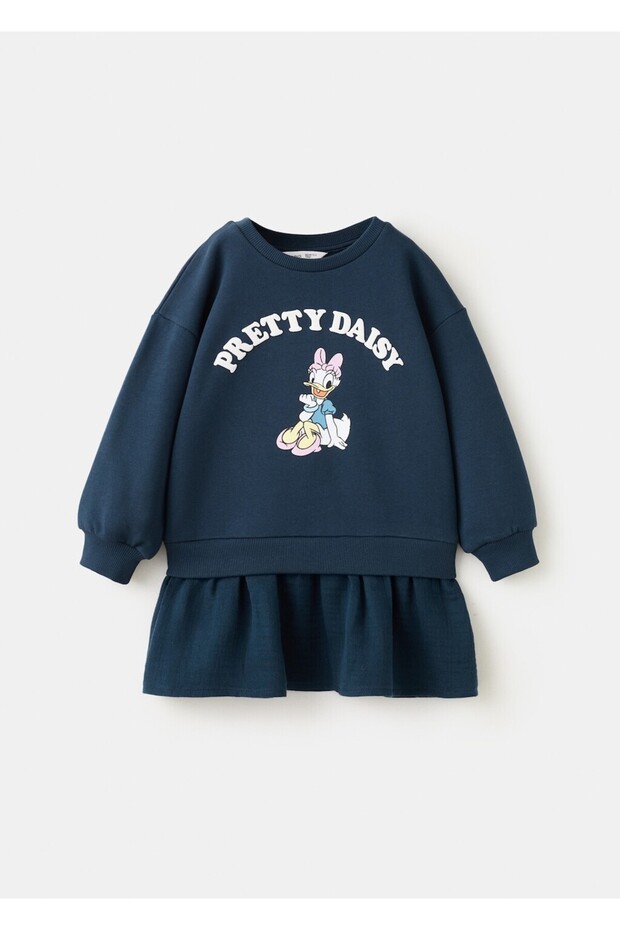 Daisy sweatshirt elbise - 1