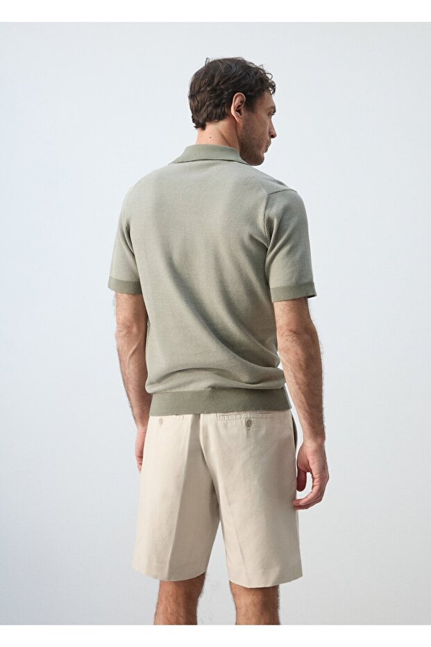 %100 pamuklu kombinli örme polo - 4