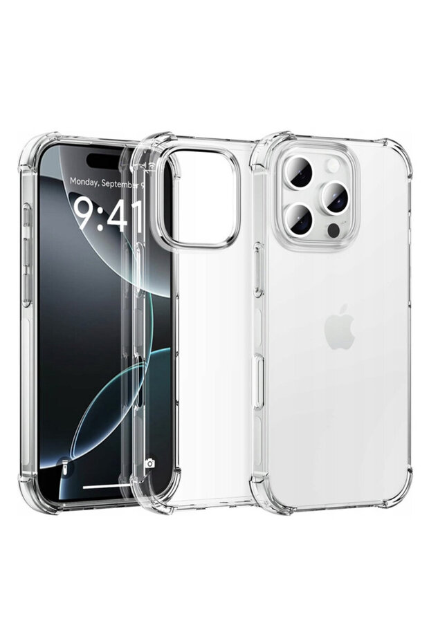 Shockproof Clear Silicone Case for iPhone 16 Pro Max - 1