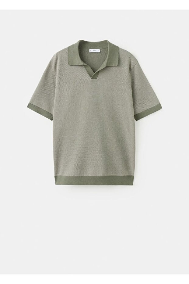 %100 pamuklu kombinli örme polo - 3