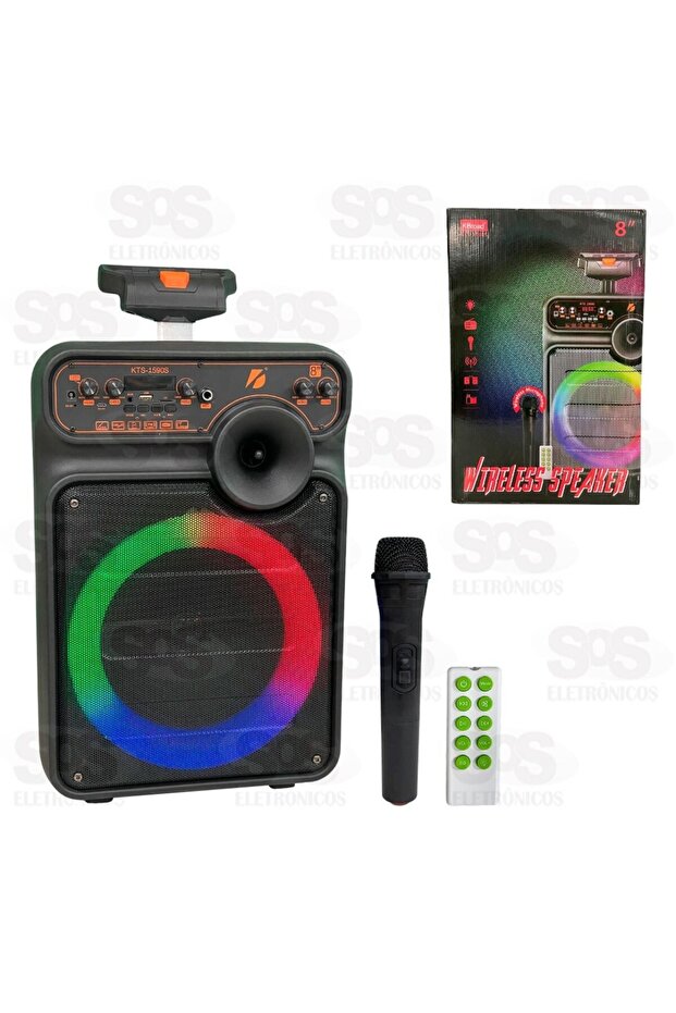 KTS Portable Wireless Bluetooth Speaker with Flashlight - 3