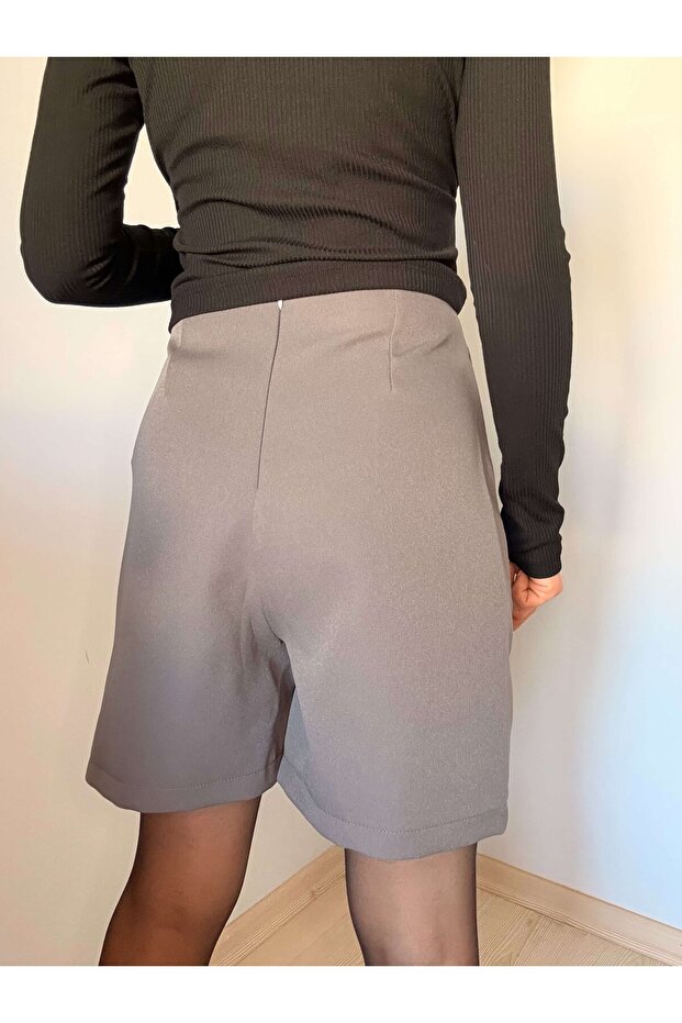 Gri Şort Etek - 3