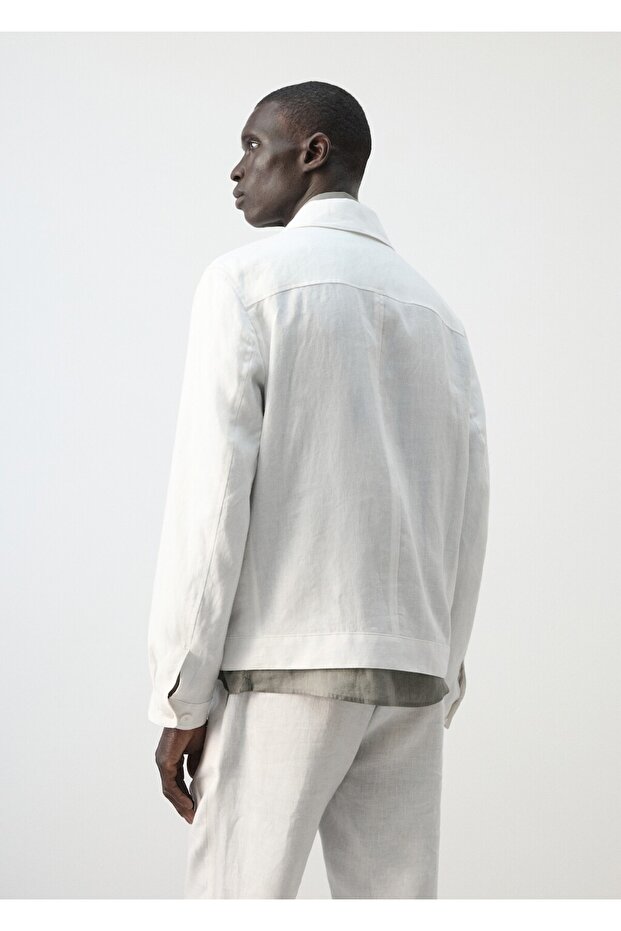 %100 keten cepli ceket - 4