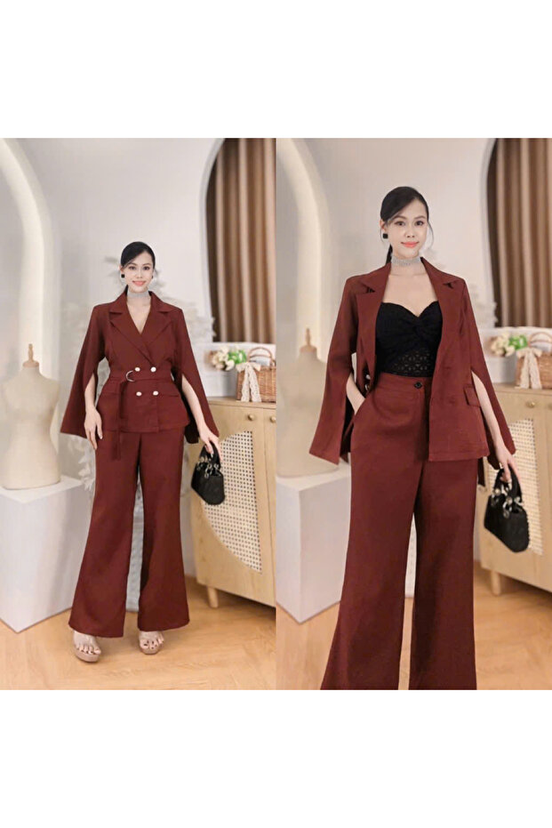Cape Blazer Trouser Set