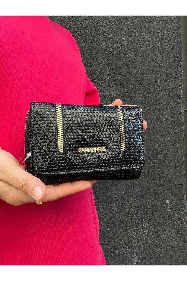 Women's Black Damla Very Stylish and Useful Wallet