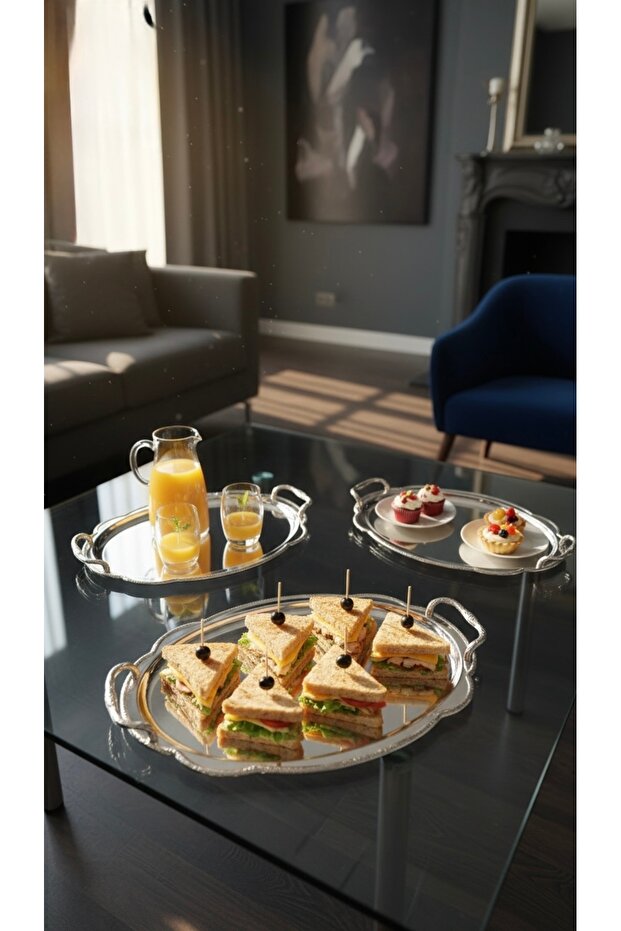 Multi-purpose serving tray set - 2