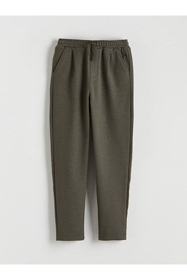 Khaki Elastic Waist Boys' Trousers by Güli̇s Gi̇yi̇m