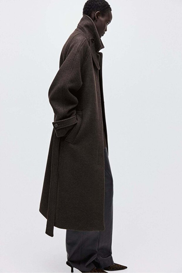 Oversized wool-blend coat - 4