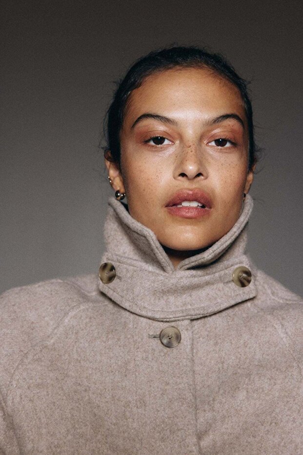 معطف كبير الحجم من مزيج الصوف - 4