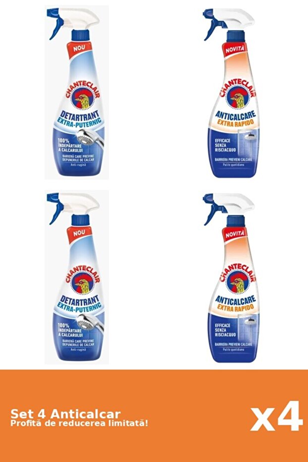 Set 4 Anticalcar Chanteclair: 2xPuternic, 2xRapid - 1