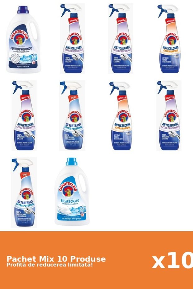 Set 10 Mix Chanteclair: 2 Detergent, 8 Anticalcar