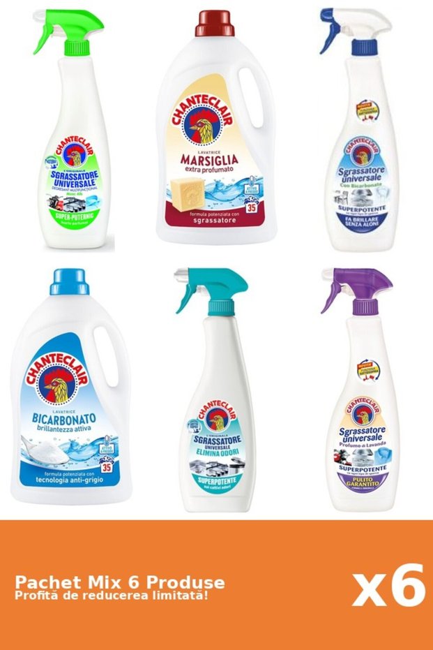 Set 6 Mix Chanteclair: 4 Degresant, 2 Detergent