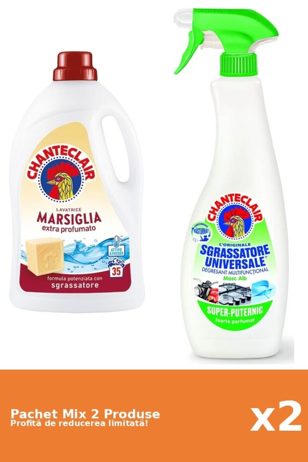 Set 2 Mix Chanteclair: 1 Detergent, 1 Degresant