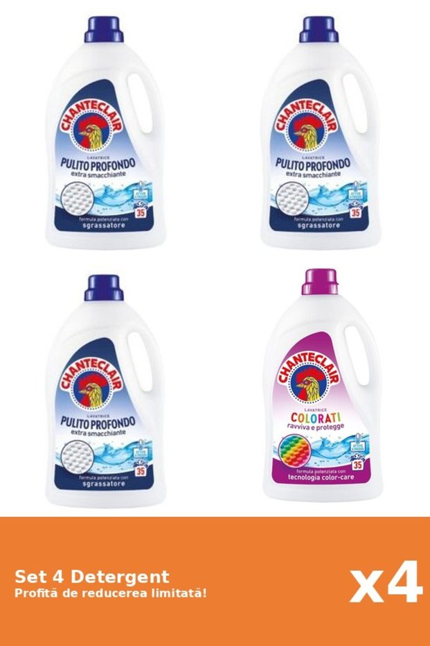 Set 4 Detergent Chanteclair: 3xClasic, 1xColor
