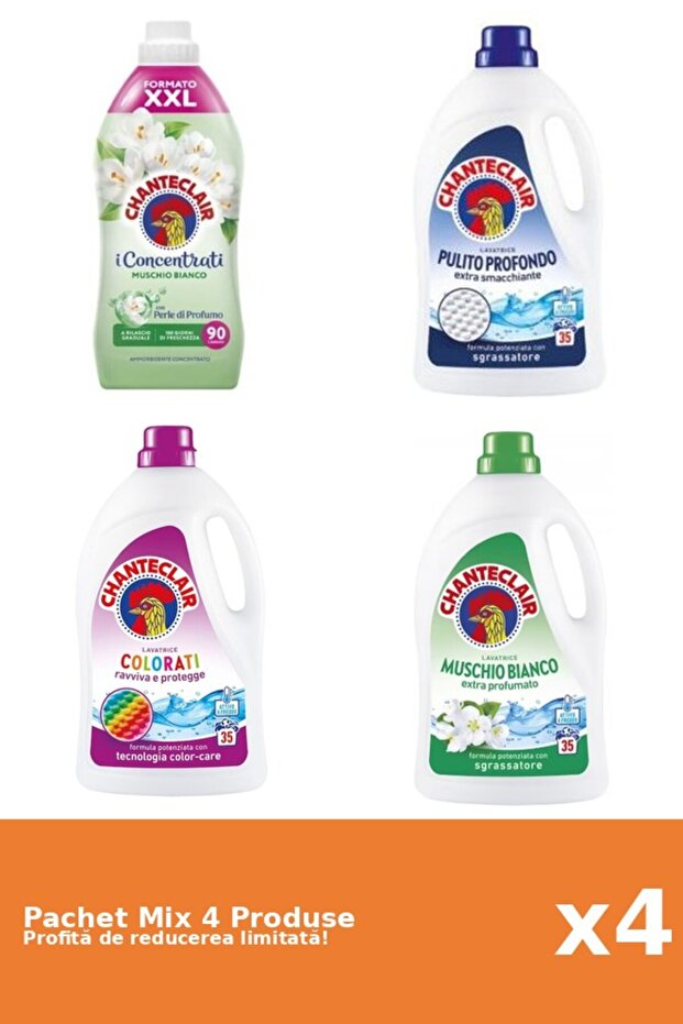 Set 4 Mix Chanteclair: 1 Conditioner, 3 Detergent - 1